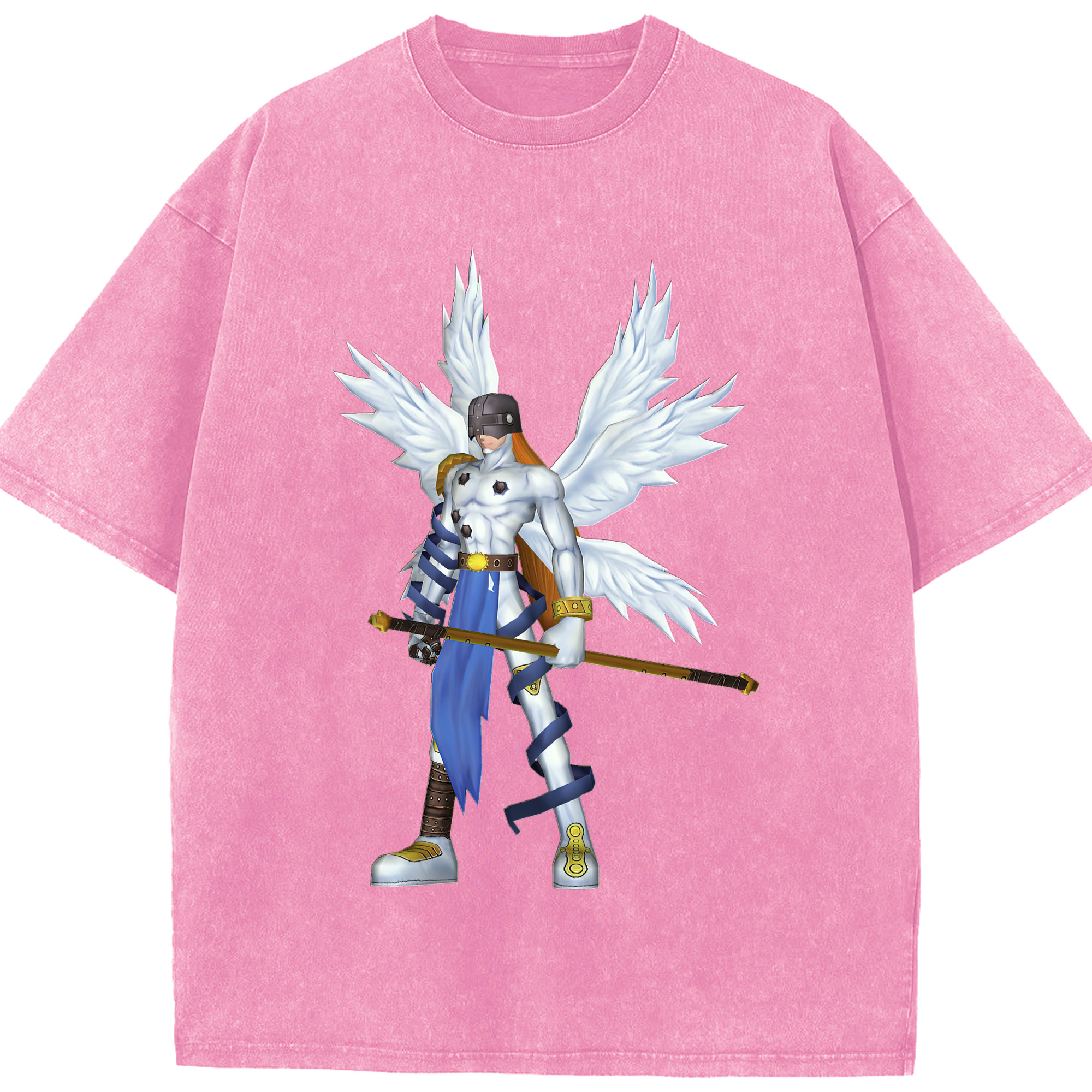 （画像用） Digimon デジタルモンスター/デジモン 綿100% ヴィンテージ風 半袖Tシャツ（フロントプリント）